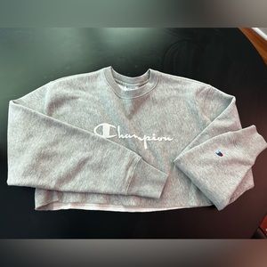 Champion cropped fleece sweat shirt